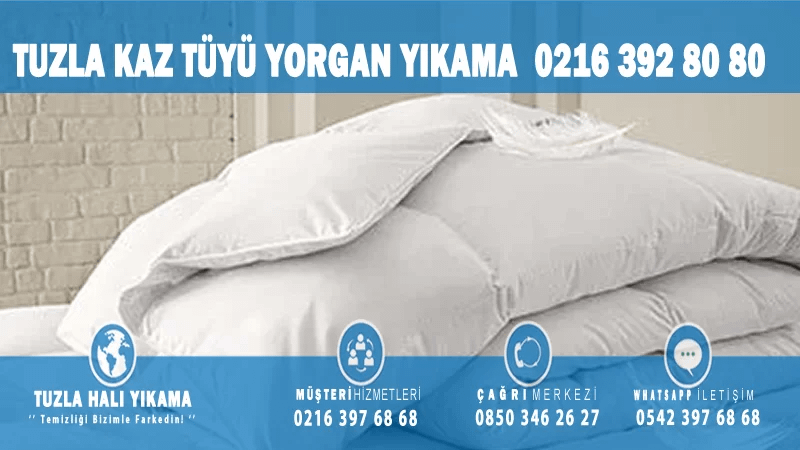 Tuzla Kaz Tüyü Yorgan Yıkama